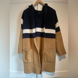Women’s Dress Forum Color Block Hooded Cardigan Size M/L